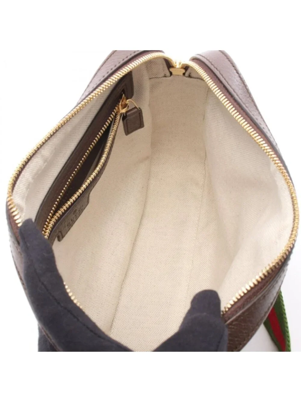 Gucci Shoulder Bag Jumbo GG Beige Brown Canvas Leather